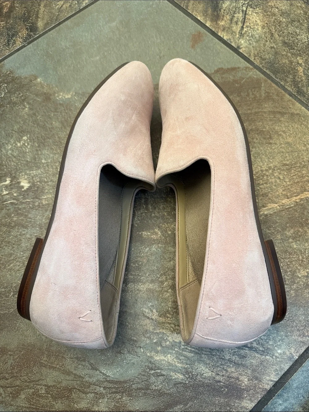 Vionic Women’s Pink Suede Slip-On Loafers